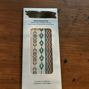 Watercolor metallic tattoos